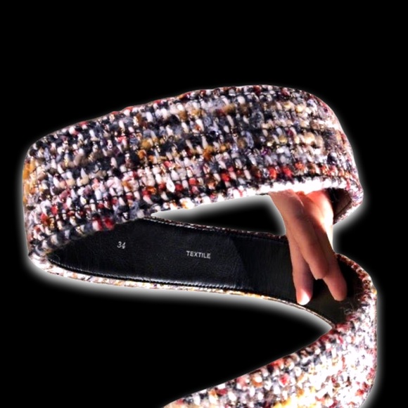 CHANEL Multi-color Wide Width Tweed Belt - Picture 7 of 10